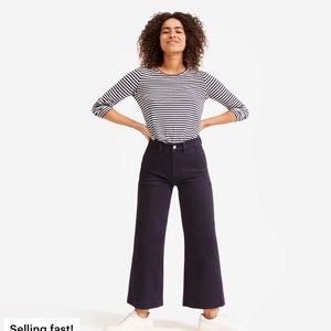 Everlane wide leg crop - navy